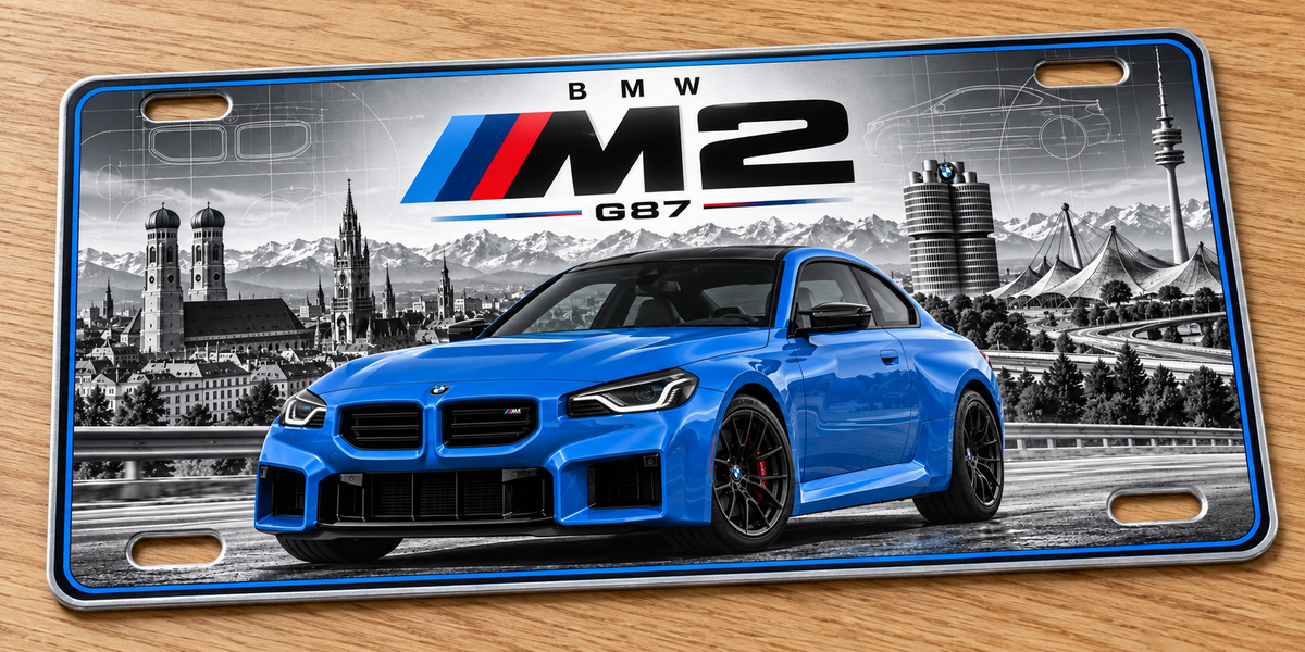 BMW M2 G87 metal wall sign, glossy Printed show plate - Free Postage