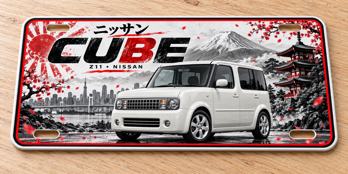 Nissan Cube z11 metal wall sign, glossy Printed show plate - Free Postage