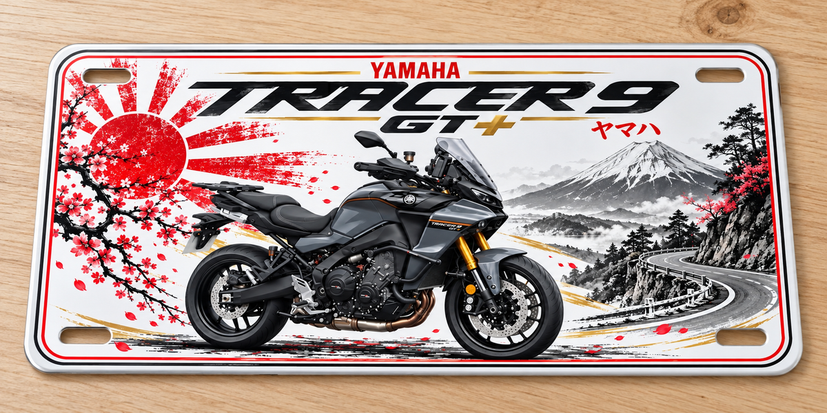 Yamaha Tracer wall sign, glossy Printed show plate - Free Postage