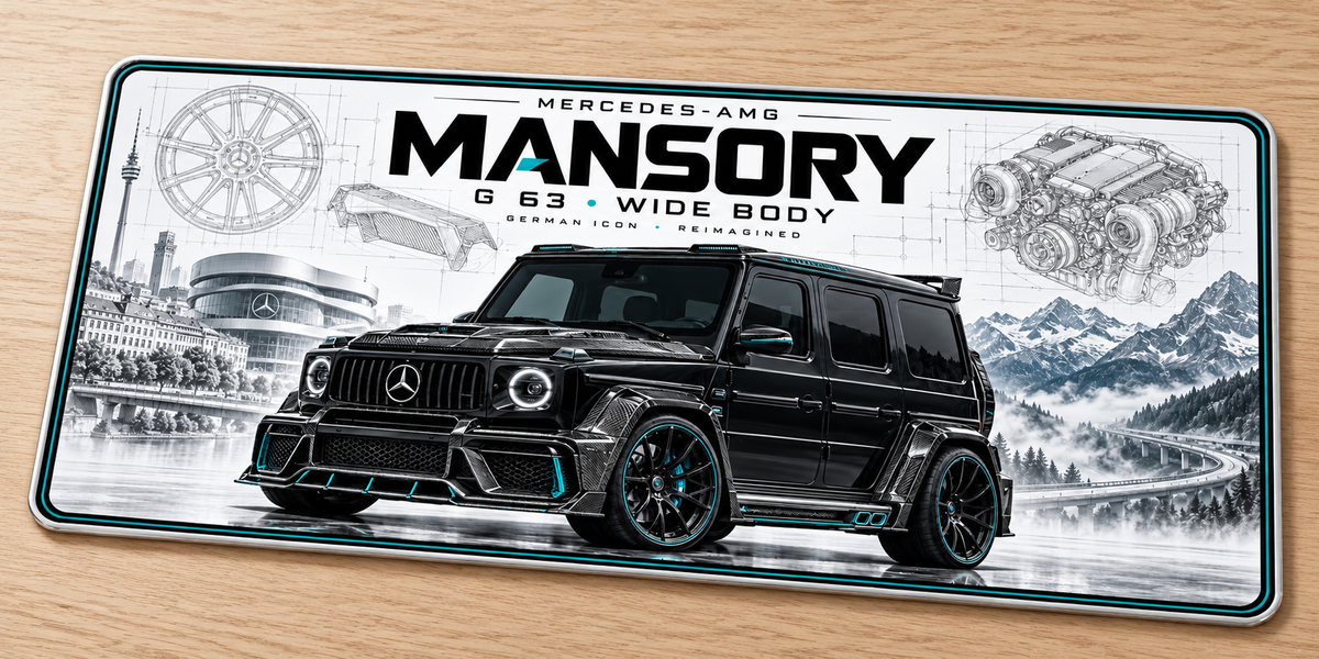 Mercedes-AMG Mansory G63 metal wall sign, glossy Printed show plate