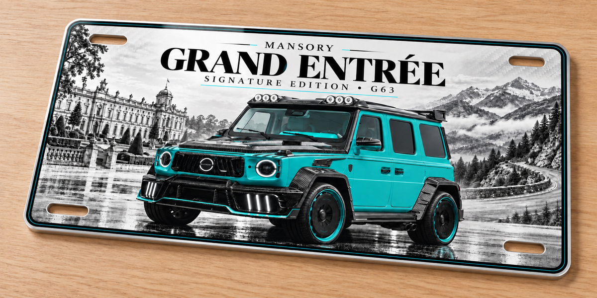 Mansory G63 Grand Entree Signature edition metal wall sign, glossy Printed show plate - Free Postage