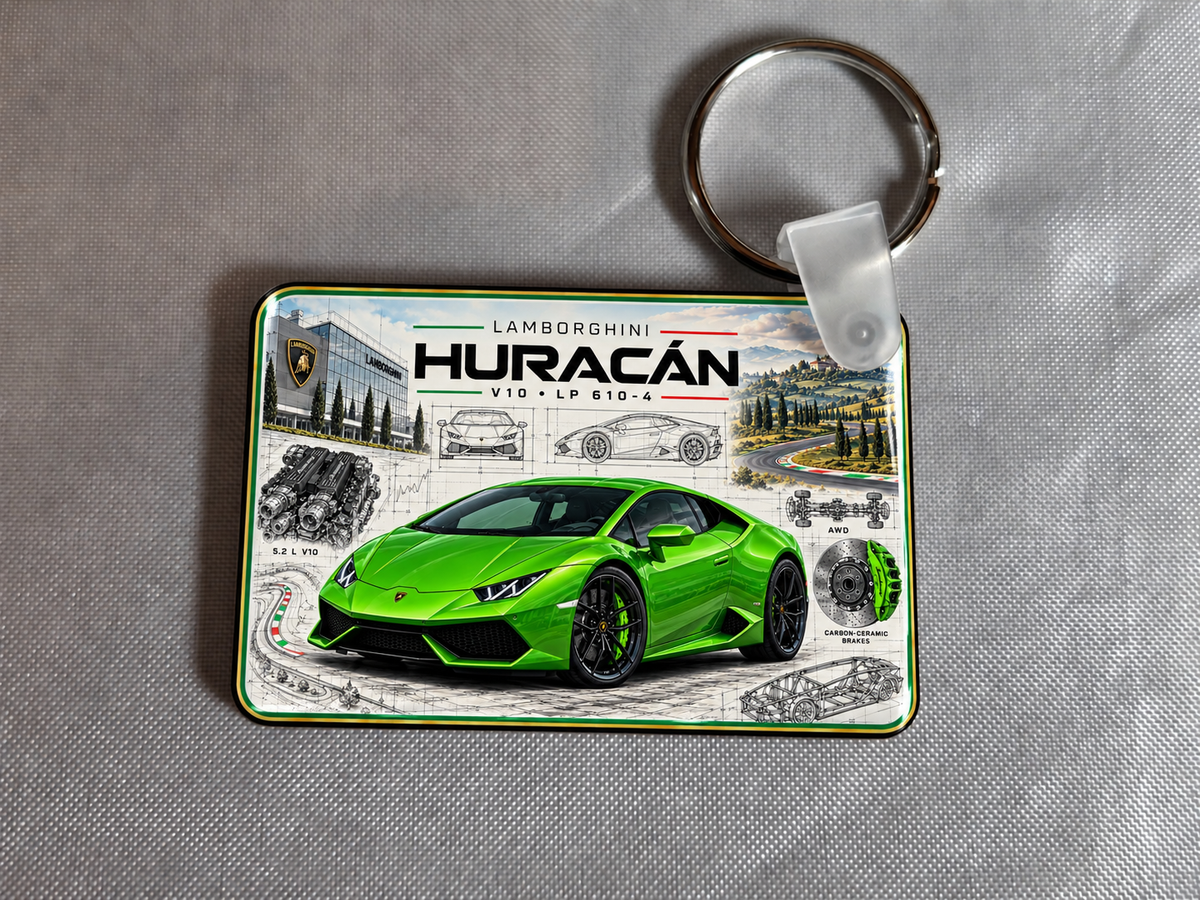 Lamborghini Huracan v10 keyring - 1 key ring