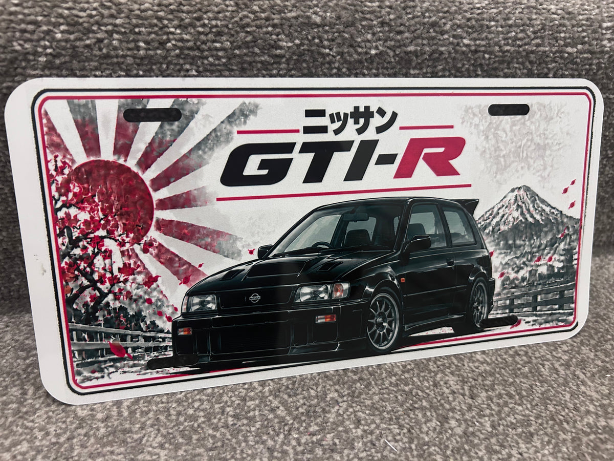 Nissan GTi-R Japanese style metal wall sign, glossy Printed show plate