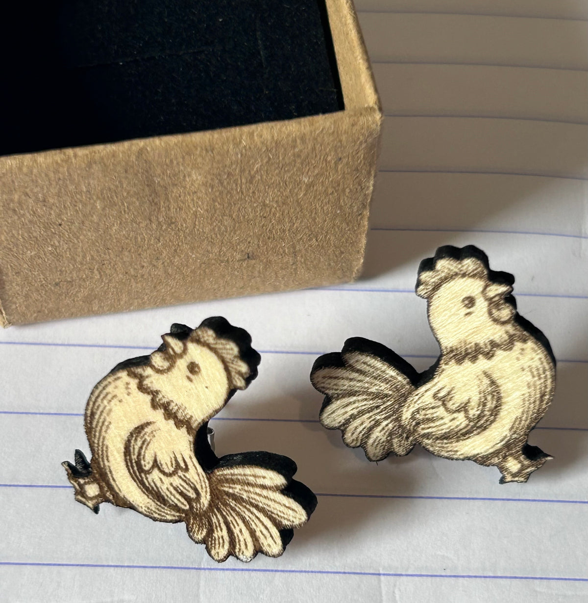 Chicken Stud Earrings