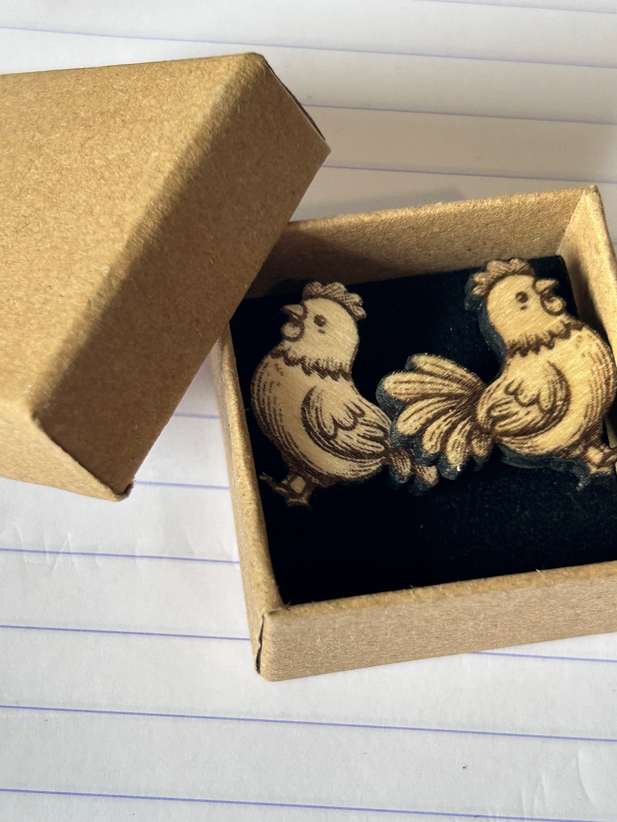 Chicken Stud Earrings