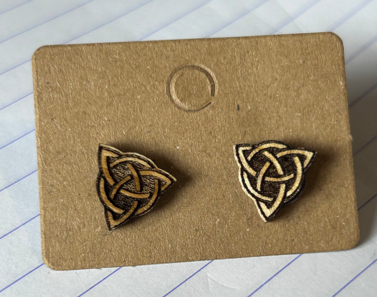 Celtic Knot Stud Earrings - Free Postage