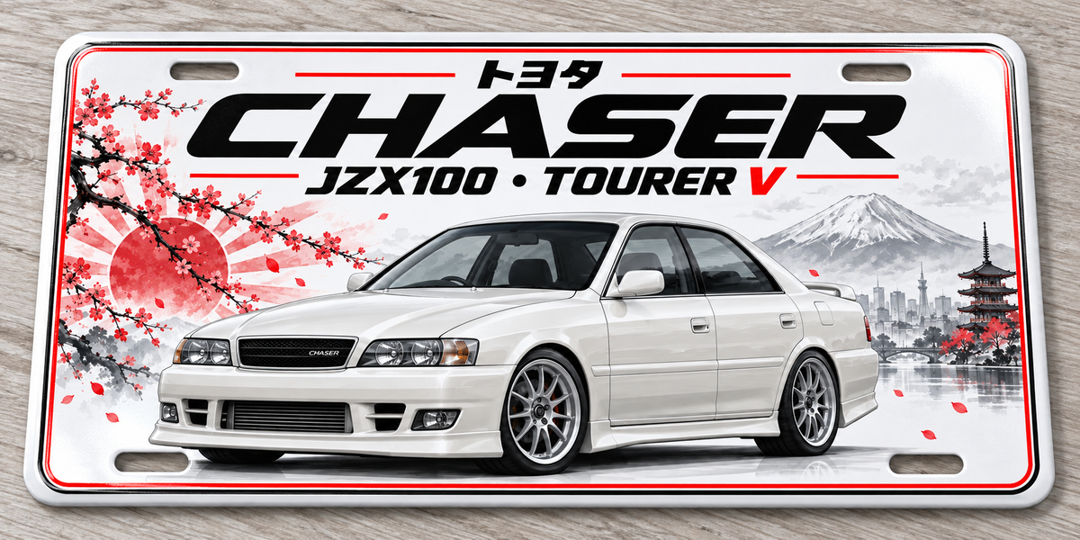 Toyota soarer JZX100 Japanese metal wall sign, glossy Printed show plate