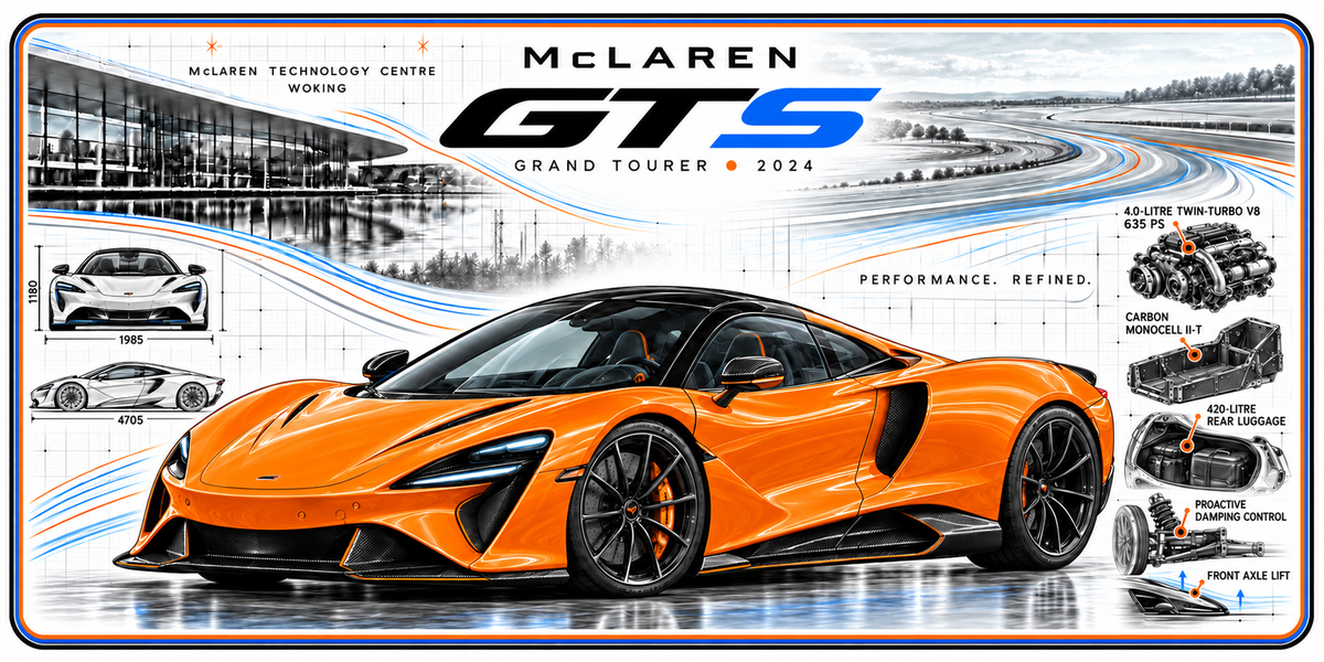 McLaren GTS metal wall sign, glossy Printed show plate
