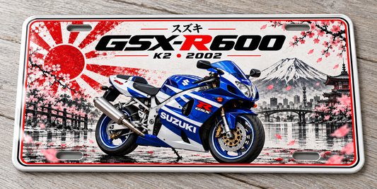 Suzuki GSXR 600  metal wall sign, glossy Printed show plate