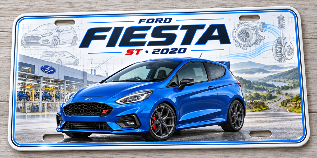 Ford Fiesta ST  metal wall sign, glossy Printed show plate - Free UK postage