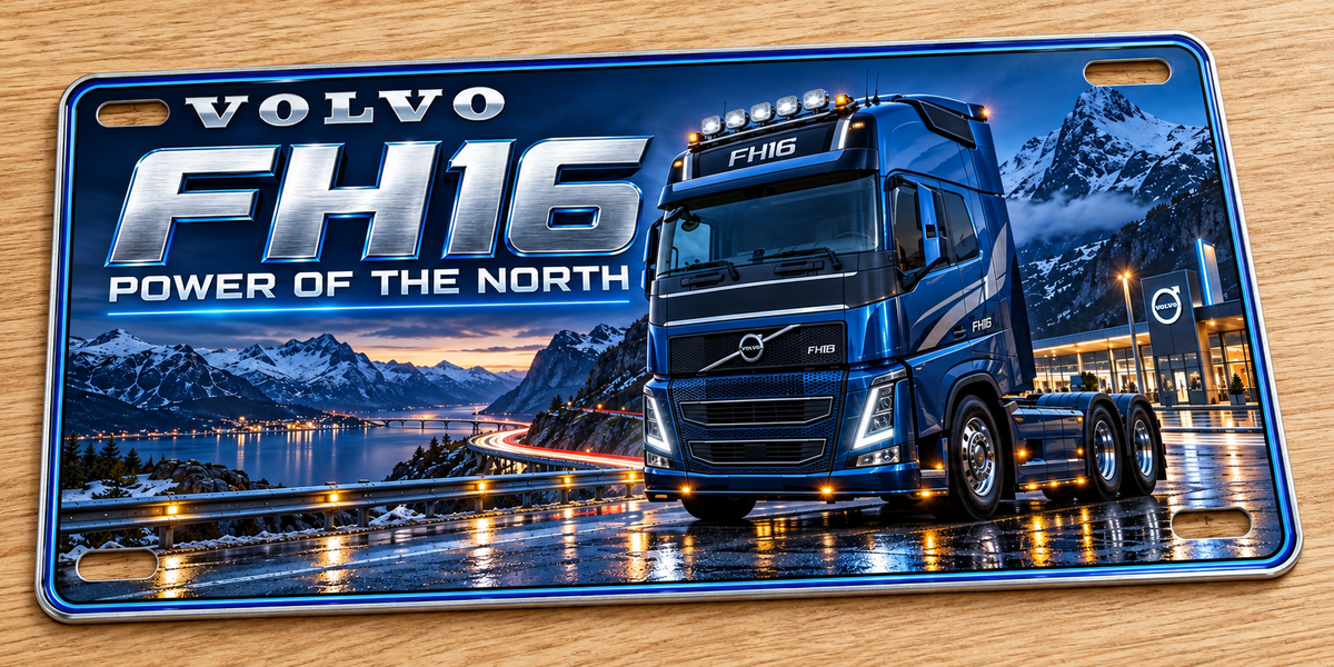 Volvo FH16 metal wall sign, glossy Printed show plate - Free Postage