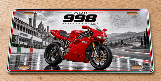 Ducati 998  wall sign, glossy Printed show plate - Free Postage