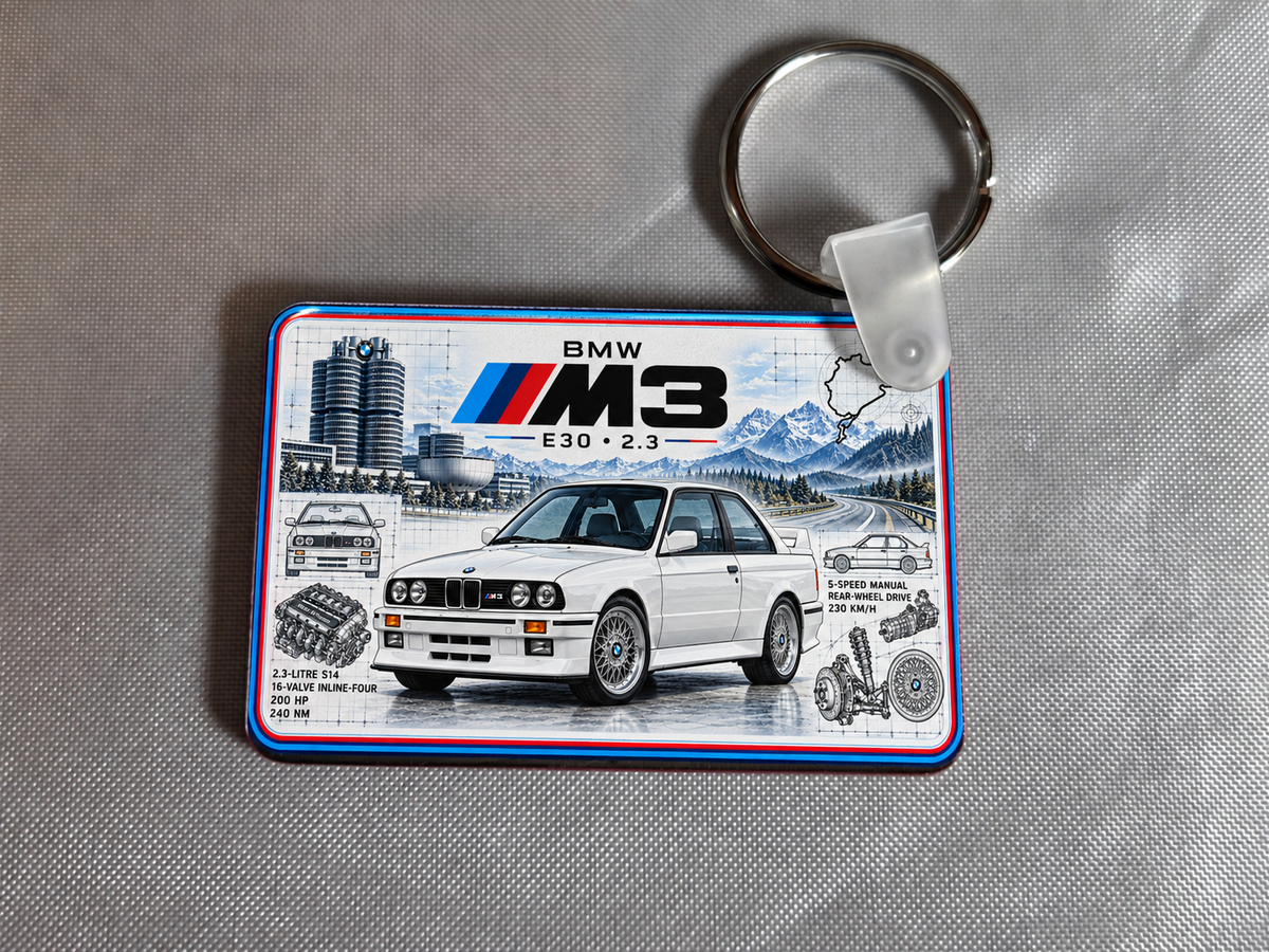 BMW M3 E30 keyring - 1 key ring