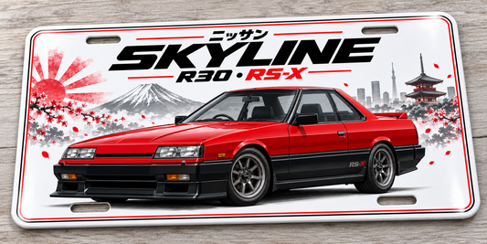 Nissan skyline DR30 RS-X Japanese metal wall sign, glossy Printed show plate