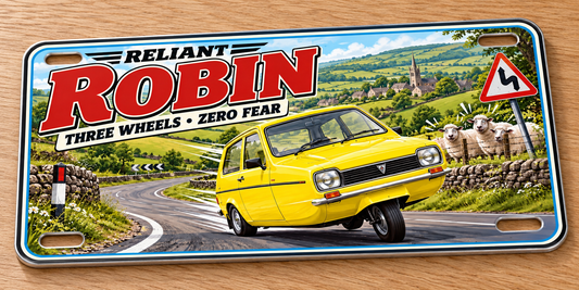 Reliant Robin metal wall sign,Printed show plate - Free postage
