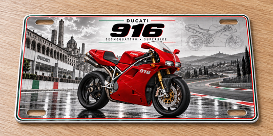Ducati 916  wall sign, glossy Printed show plate - Free Postage