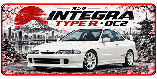 Honda Integra Type R DC2 metal wall sign, glossy Printed show plate - Free postage