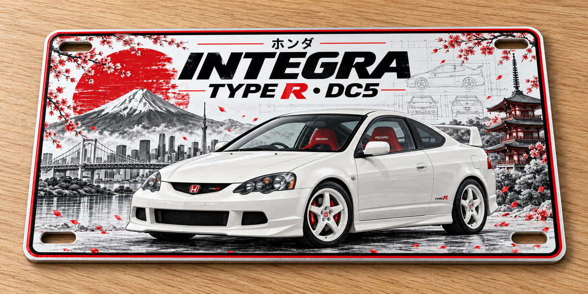 Honda integra  Type R metal wall sign, glossy Printed show plate