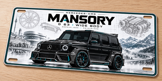 MANSORY  SIGNATURE EDITION • G63   metal wall sign, glossy Printed show plate