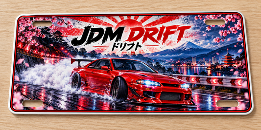 JDM Drift edition Japanese metal wall sign glossy Printed show plate