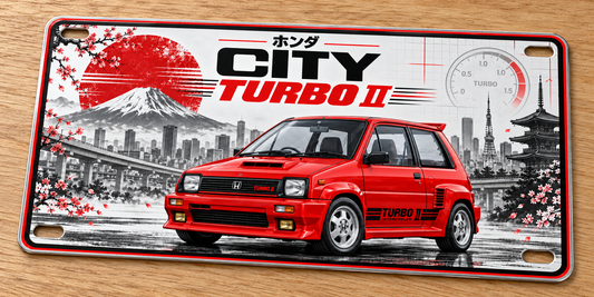 Honda City Turbo 2  metal wall sign, glossy Printed show plate - Free Postage