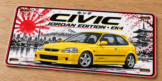 Honda civic Jordan edition EK4  metal wall sign, glossy Printed show plate