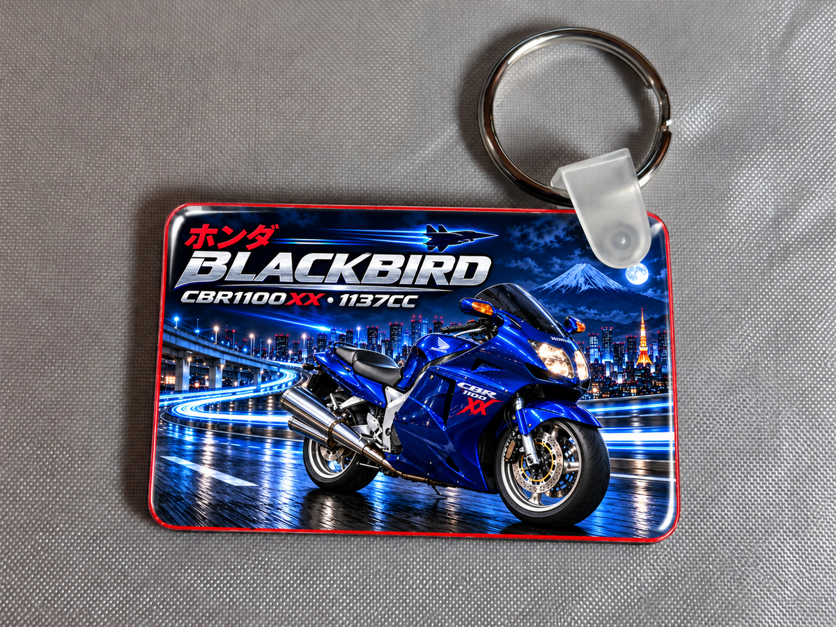 Honda CBR1100 Blackbird keyring - 1 key ring  - Free Postage