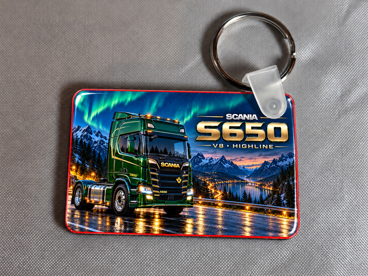 Scania S650 V8 Highline keyring - 1 key ring   - Free Postage