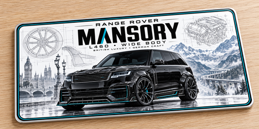 Range Rover Mansory metal wall sign, glossy Printed show plate