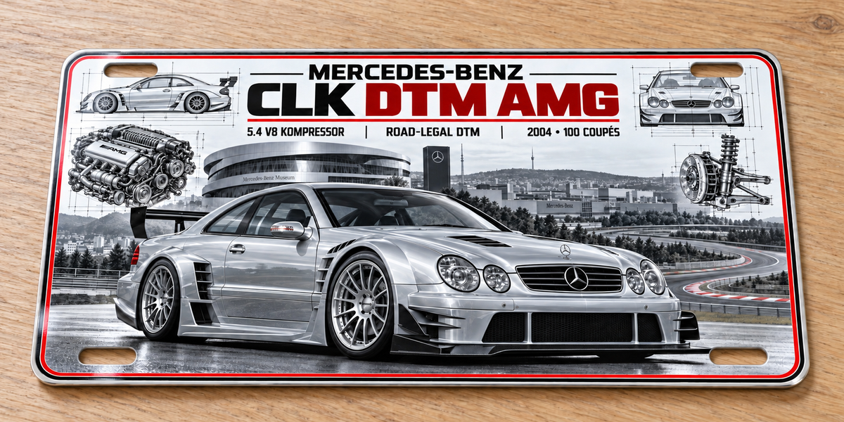Mercedes CLK DTM AMG metal wall sign, glossy Printed show plate - Free Postage