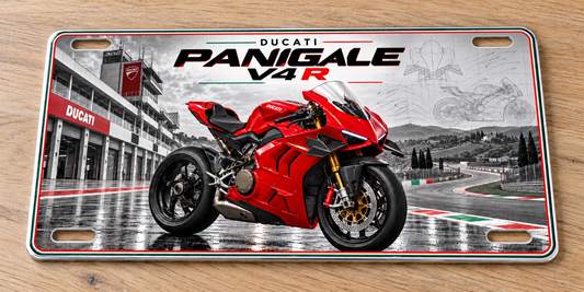 Ducati Panigale V4R wall sign, glossy Printed show plate - Free Postage