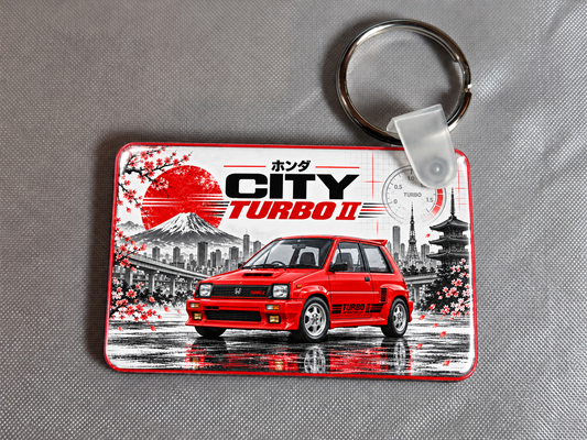 Honda City Turbo II  keyring - 1 key ring   - Free Postage