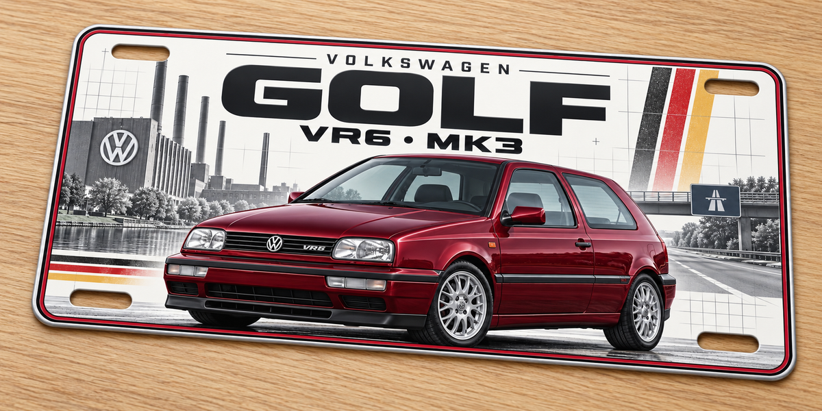 Volkswagen Golf Mk3 VR6 , metal wall sign,Printed show plate - Free postage