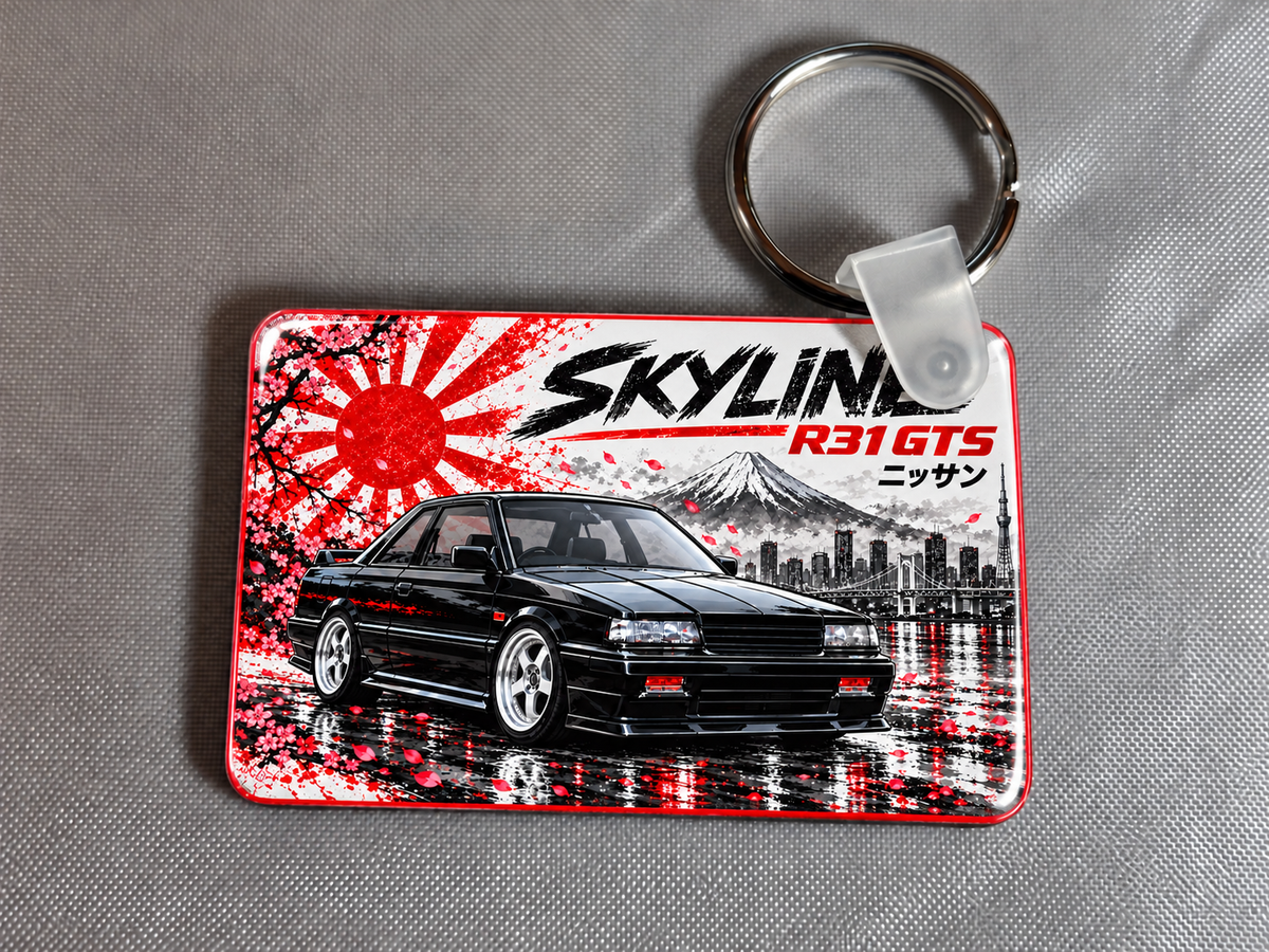 Nissan Skyline R31 GTS keyring - 1 key ring  - Free Postage