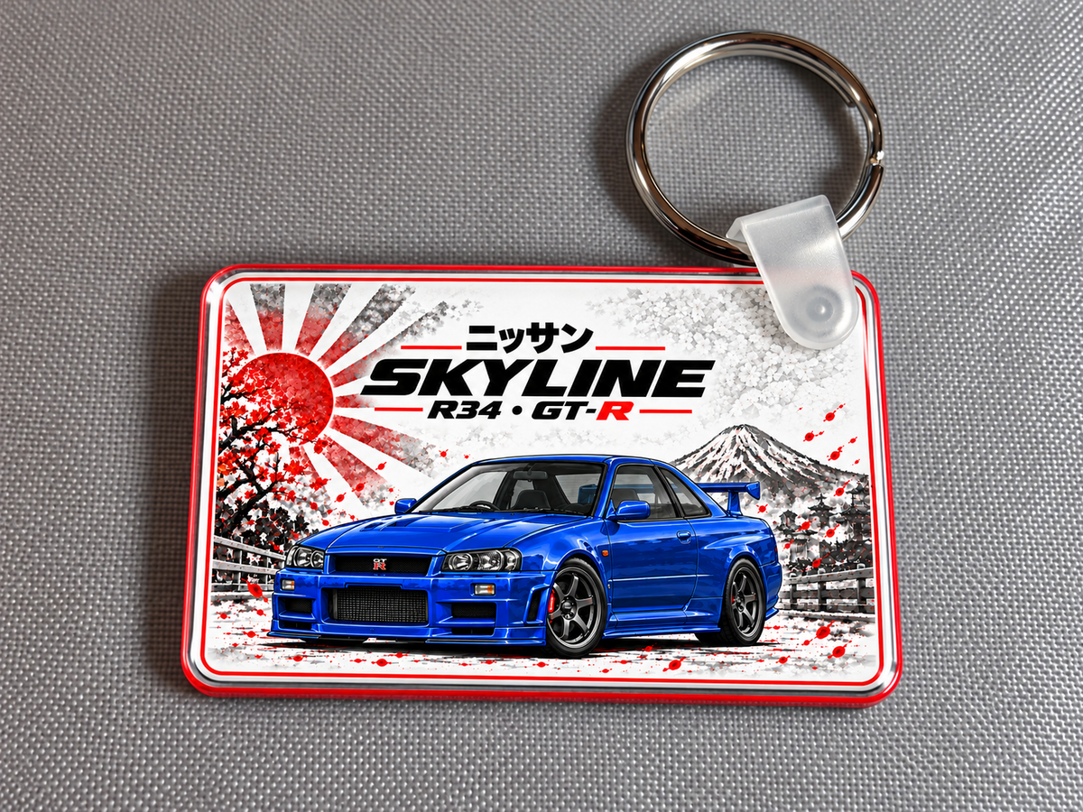 Nissan Skyline R34 GTR keyring