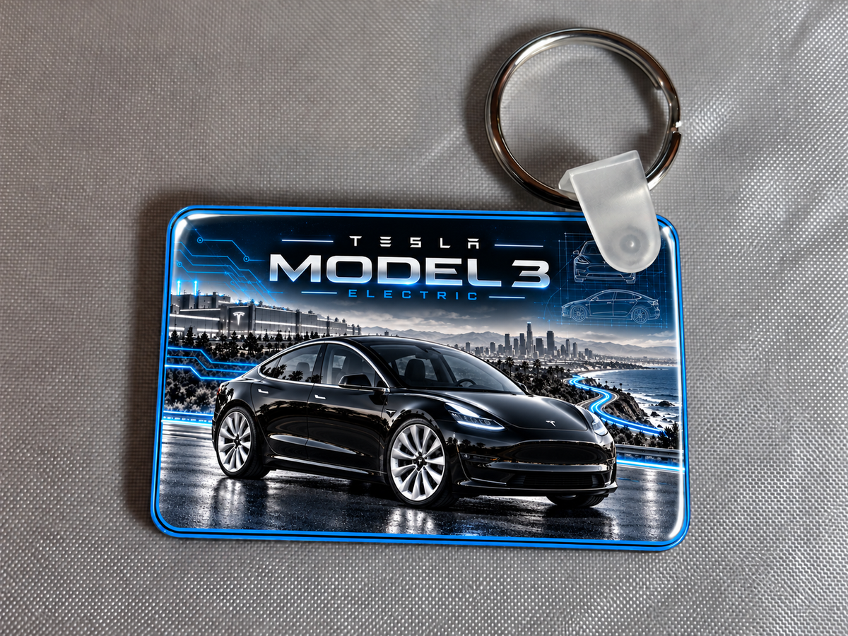 Tesla Model 3  keyring - 1 key ring - Free postage