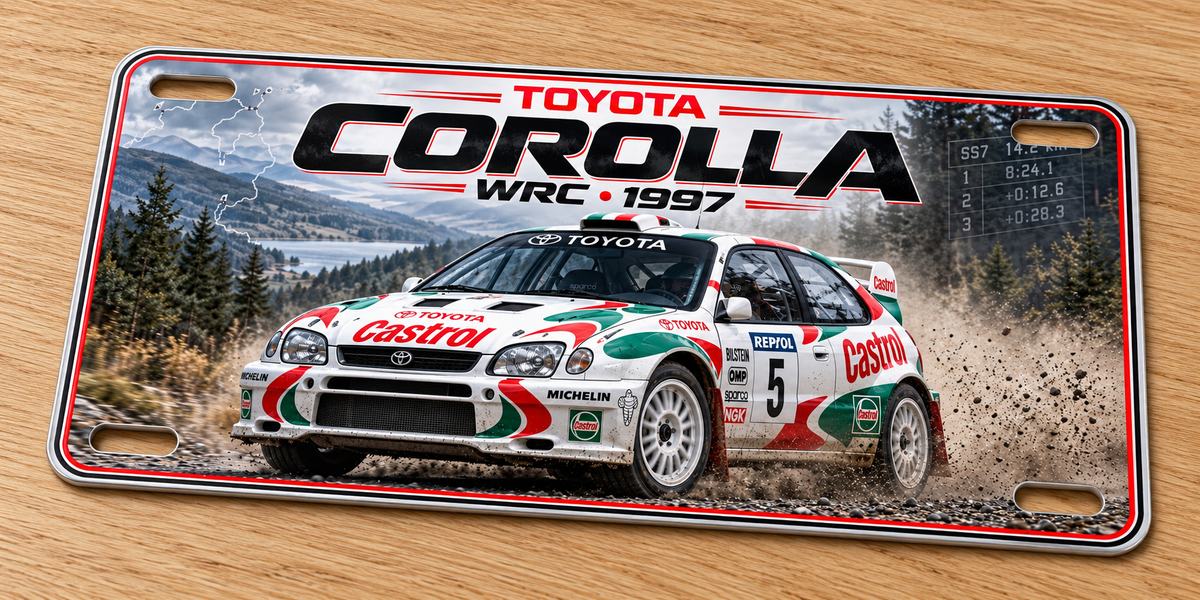 Toyota Corolla WRC rally edition  metal wall sign, glossy Printed show plate