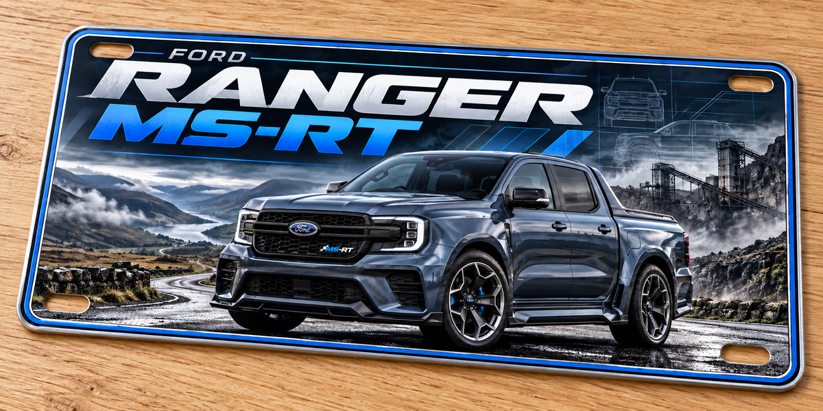 Ford Ranger MS-RT metal wall sign, glossy Printed show plate - Free Postage