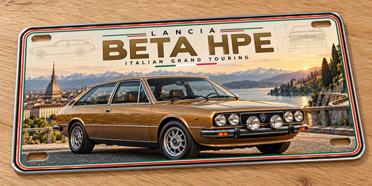 Lancia Beta HPE  metal wall sign,Printed show plate - Free postage