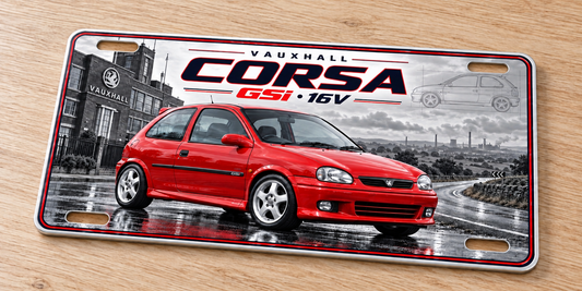 Vauxhall corsa GSi  metal wall sign, glossy Printed show plate - Free Postage