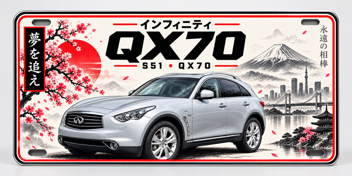 Infiniti qx70  metal wall sign, glossy Printed show plate - Free UK postage