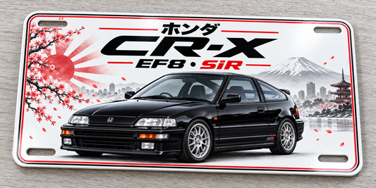 Honda CR-X  Japanese metal wall sign, glossy Printed show plate