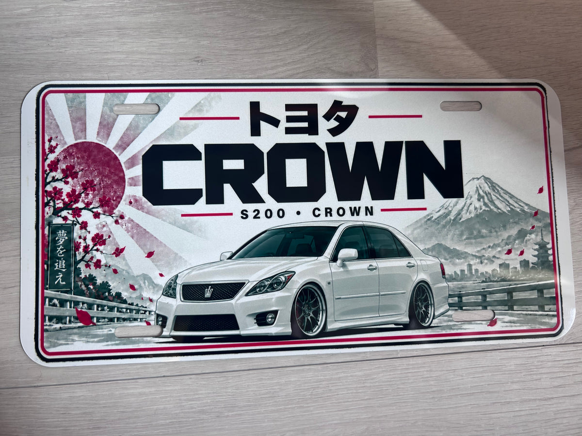 Toyota crown  Japanese style metal wall sign, glossy Printed show plate - Free postage