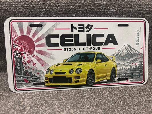 Toyota Celica GT-Four  Japanese style metal wall sign, glossy Printed show plate