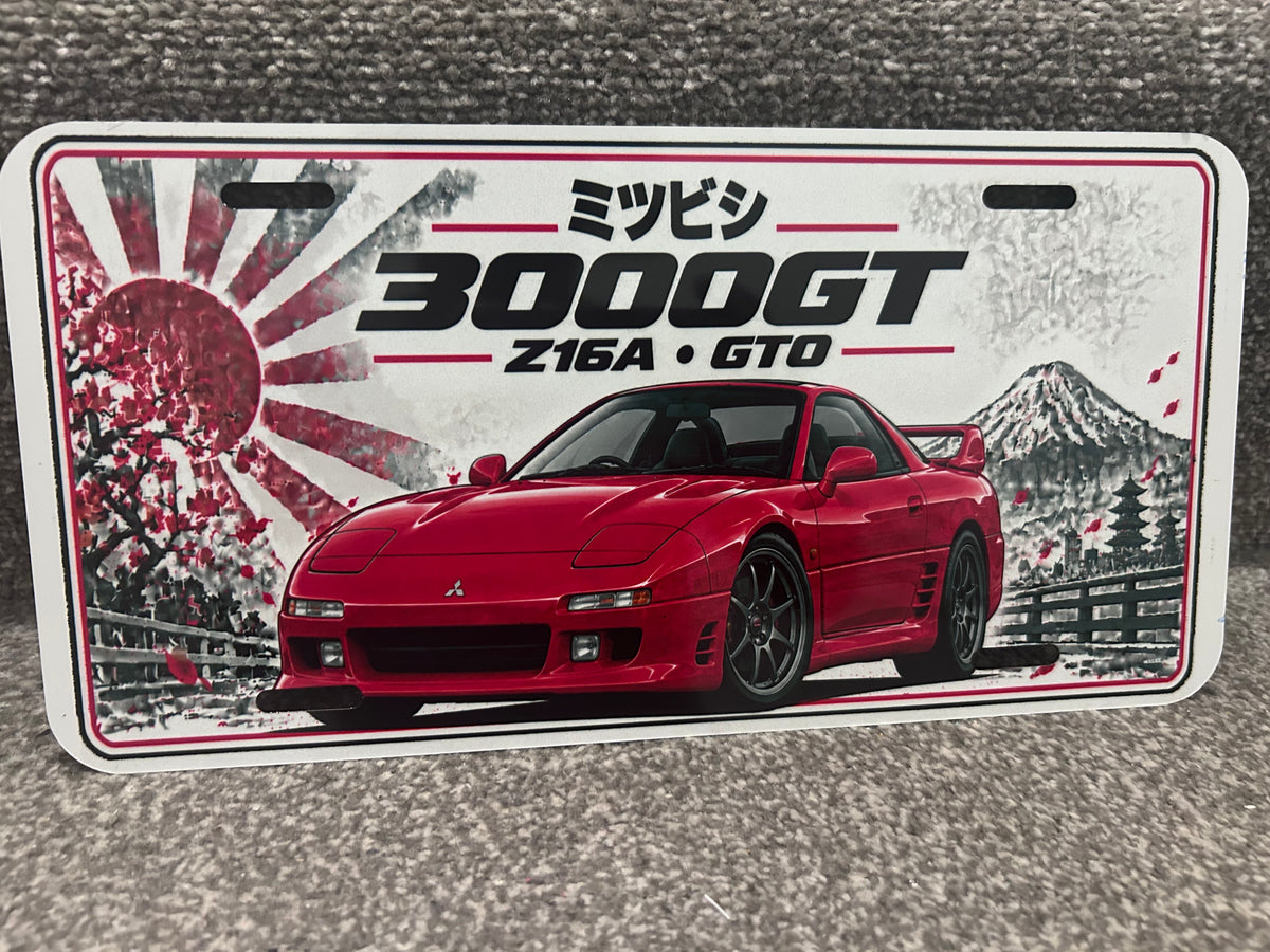 Mitsubishi 3000GT Japanese style metal wall sign, glossy Printed show plate