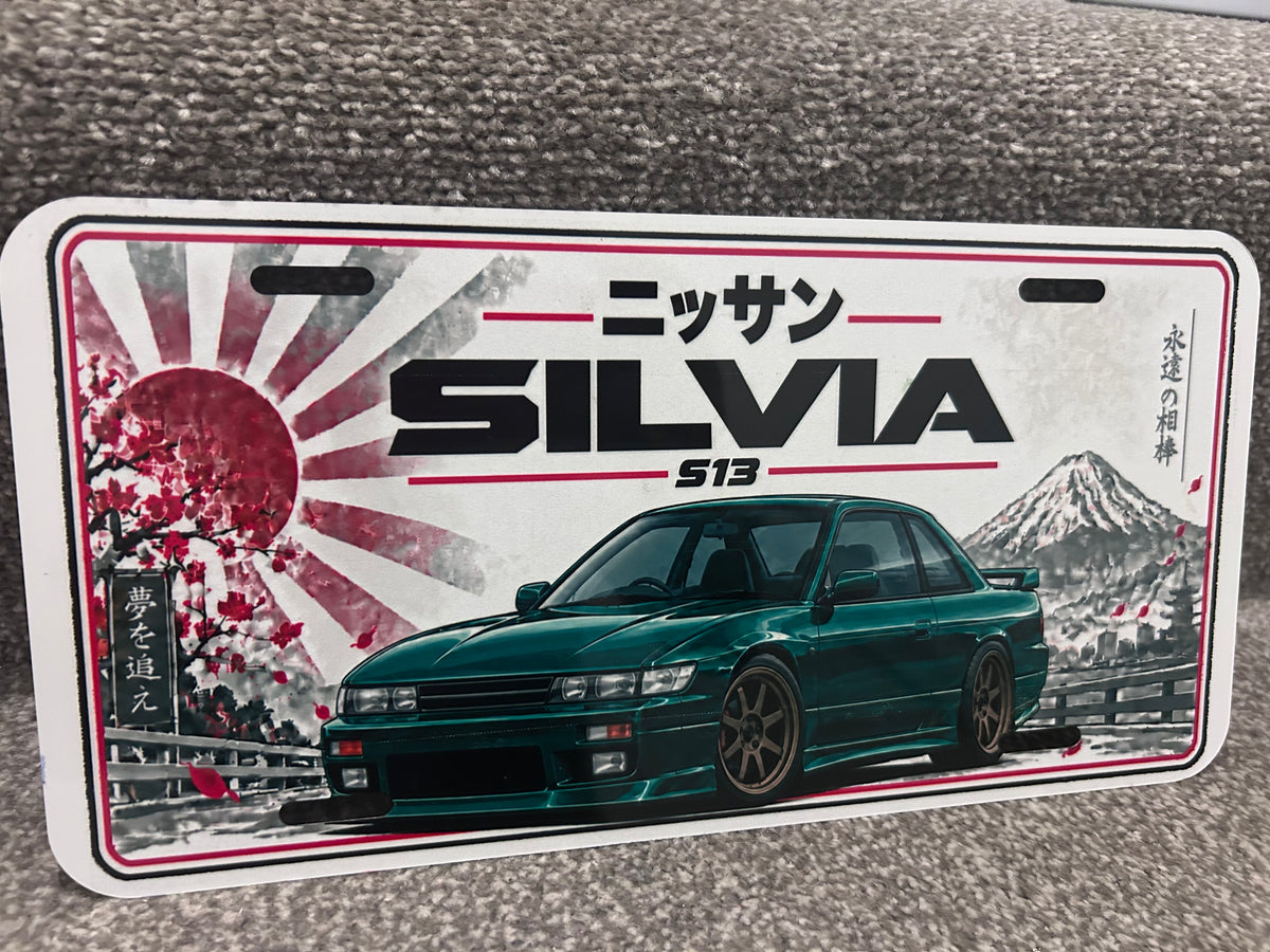 Nissan S13 Silvia  Japanese style metal wall sign, glossy Printed show plate