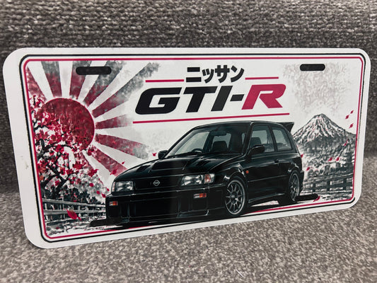Nissan GTi-R Japanese style metal wall sign, glossy Printed show plate