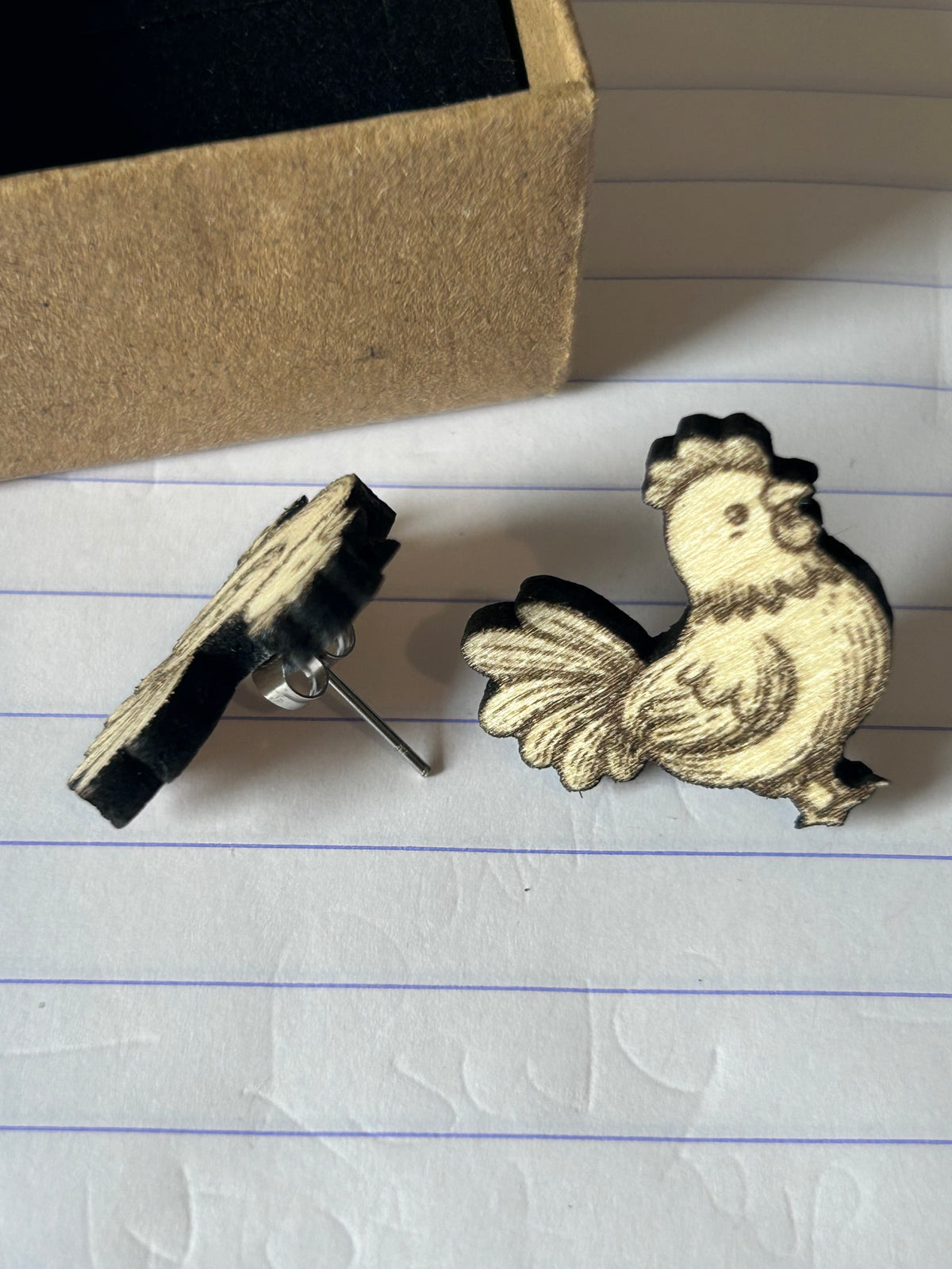 Chicken Stud Earrings