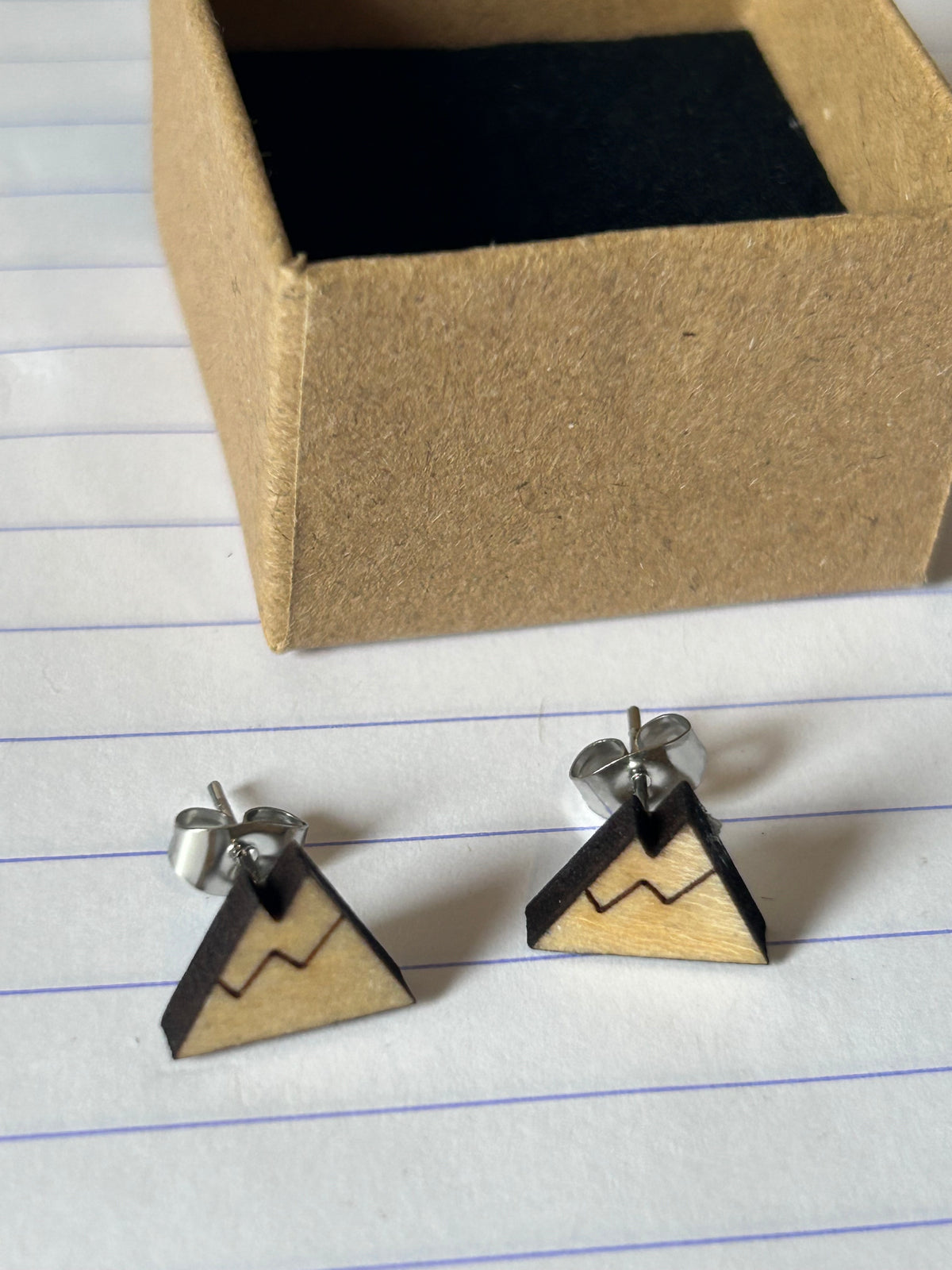 Scottish Mountain Peaks Stud Earrings - Free Postage
