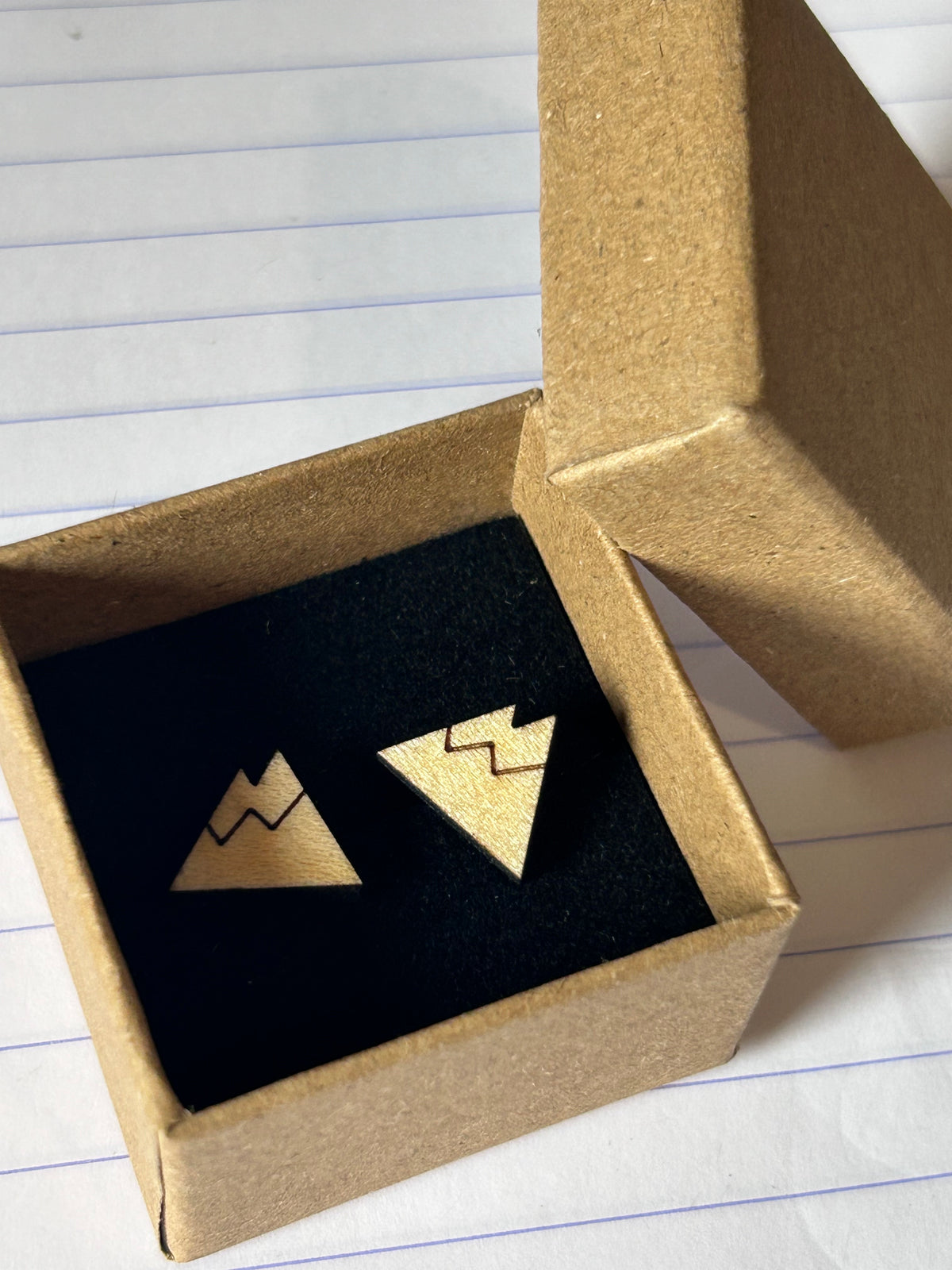 Scottish Mountain Peaks Stud Earrings - Free Postage